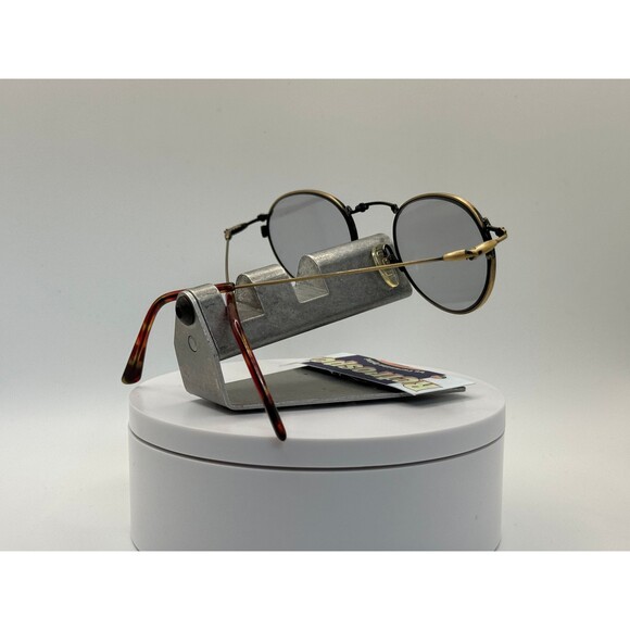 Vintage Eyeglasses NOS Round | Light Grey Lens | Gold/Wine Metal Frame | 90s-00s - Picture 5 of 10